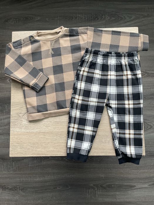 Костюм в клітинку набір комплект набор світшот штани піжама 80 86 Geor