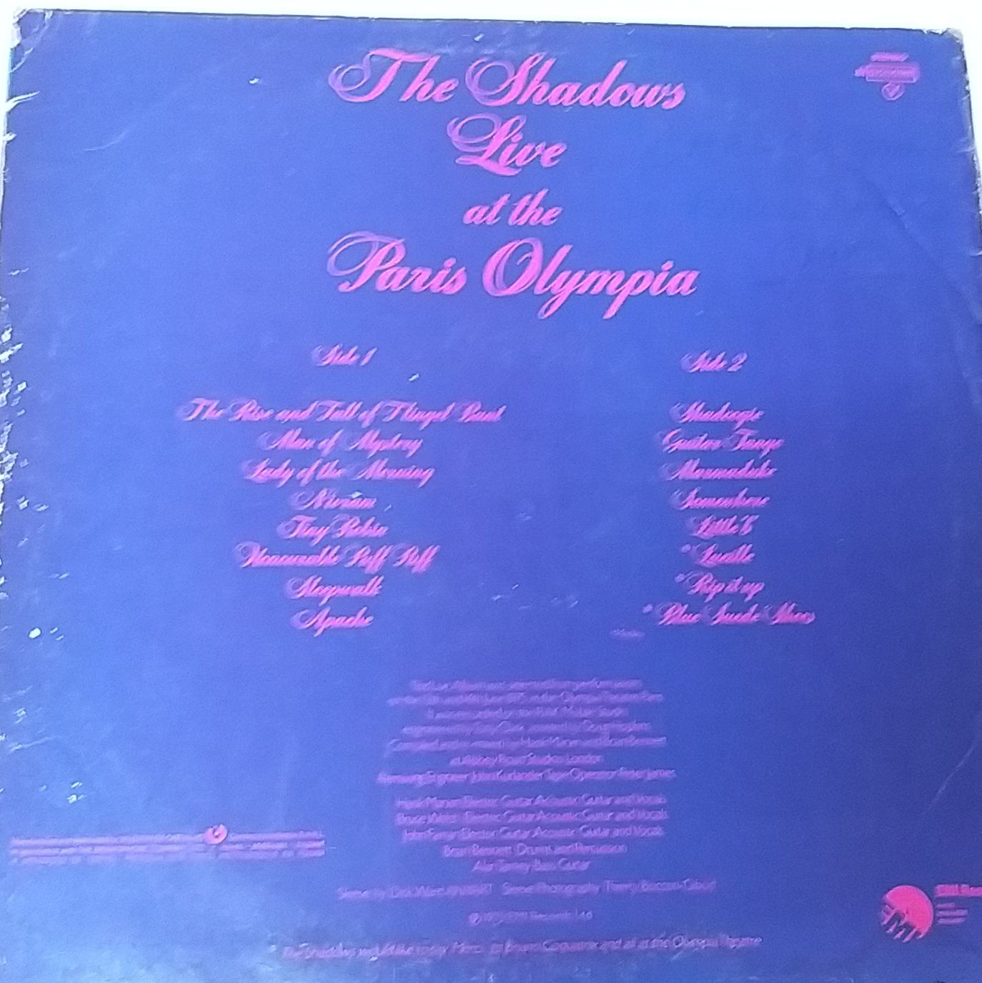 Vinil The Shadows Live.