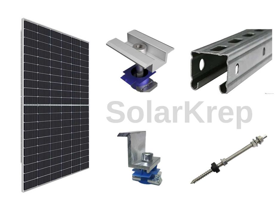 Комплект кріплень під ключ на одну сонячну панель