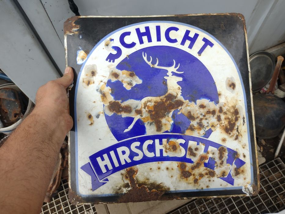 Stara Reklama Emaliowana.Szyld Emaliowany Zabytek.