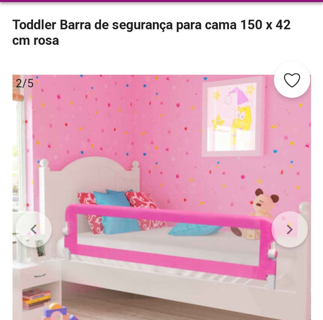 Barreira de proteção para cama criança