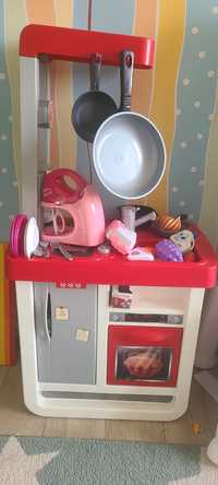 Дитяча кухня з набором ложок/вилок/сковорідок і овочей/фруктів