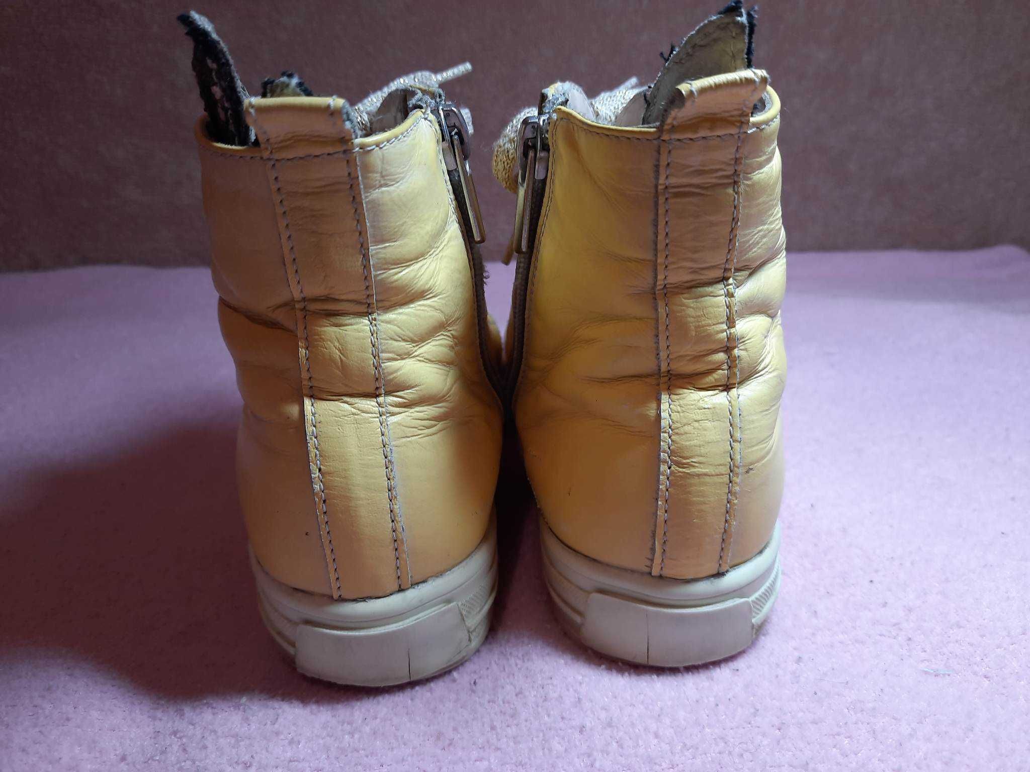 Ботинки демисезонные кожаные, черевики демісезонні, р.35