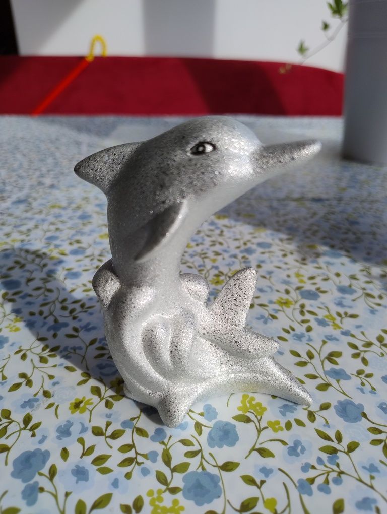 Figurka porcelanowa/ceramiczna delfin