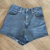 Krótkie spodenki jeansowe Levis high waisted mom shorts 24