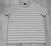 NOWA Koszulka męska/T-shirt w pasy VISTULA (rozmiar M/L) BEŻOWA
