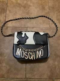 Сумка черно-белая, Moschino