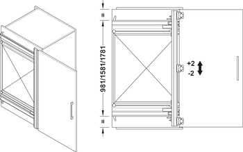okucie do drzwi przesuwnych, Häfele Slido F-Park72 50A, komplet