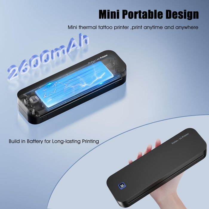 BIOMASER Drukarka do tatuażu Bluetooth, z 20 arkuszami papieru A4 R904