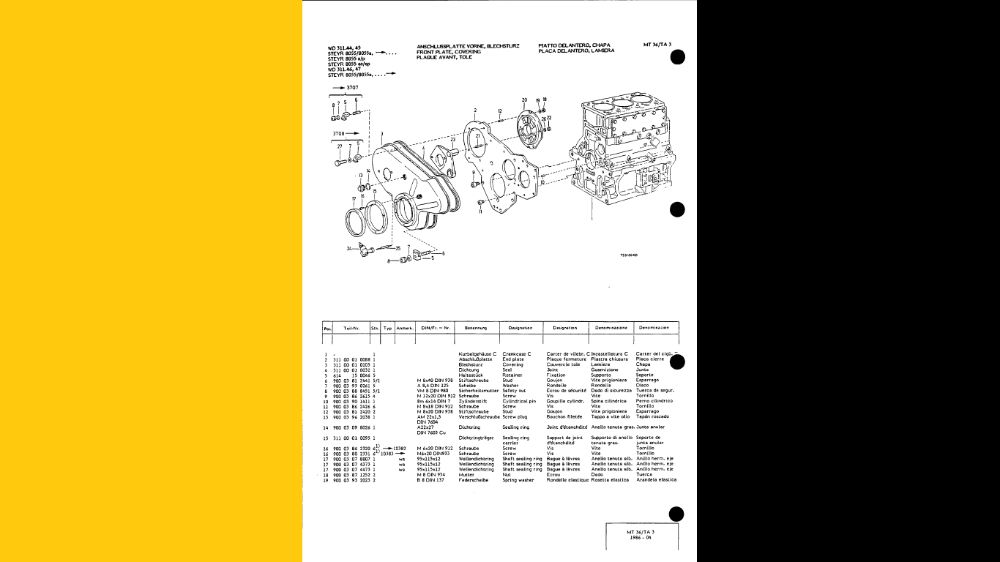 STEYR 8055 S do 8075S katalog części