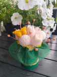 Candle Flower box mini wykonany z naturalnych świec sojowych
