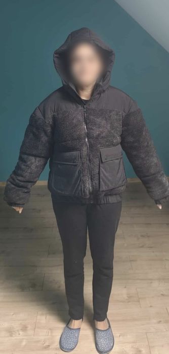 Czarna kurtka oversize męska