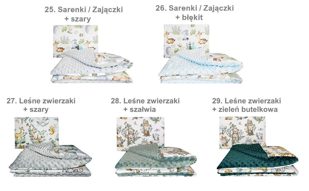 Koc Kocyk Minky 100x135 + Poduszka Przedszkolaka Belbi