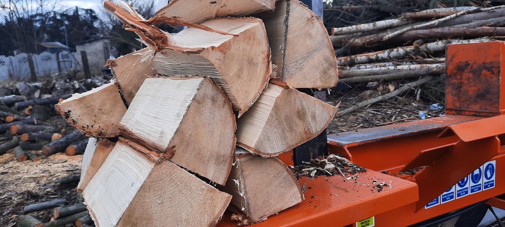 Drewno kominkowe BRZOZA Rąbane ROCZNE sezonowane UKLADANE