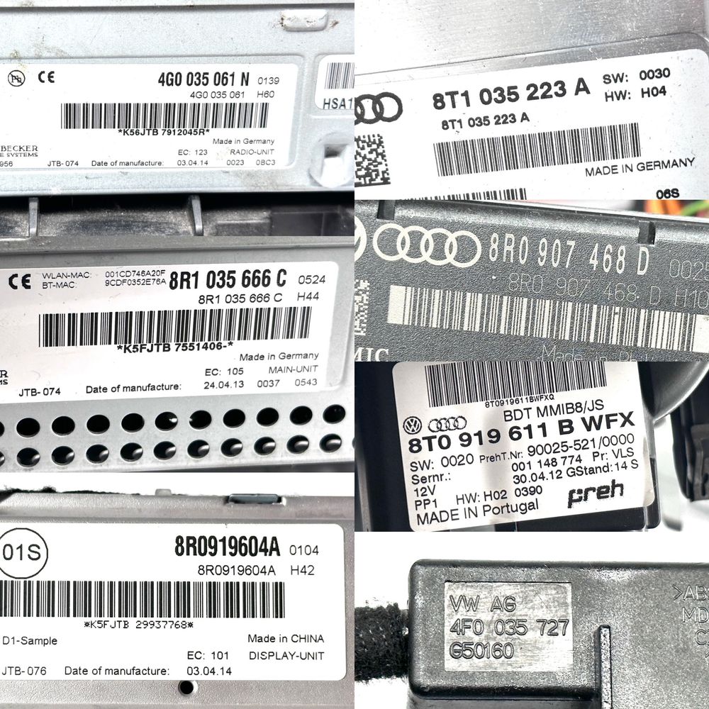 AUDI A4 S4 B8 A5 8T Zestaw MMI 3G+ Bang Olufsen Moduł radio multimedia