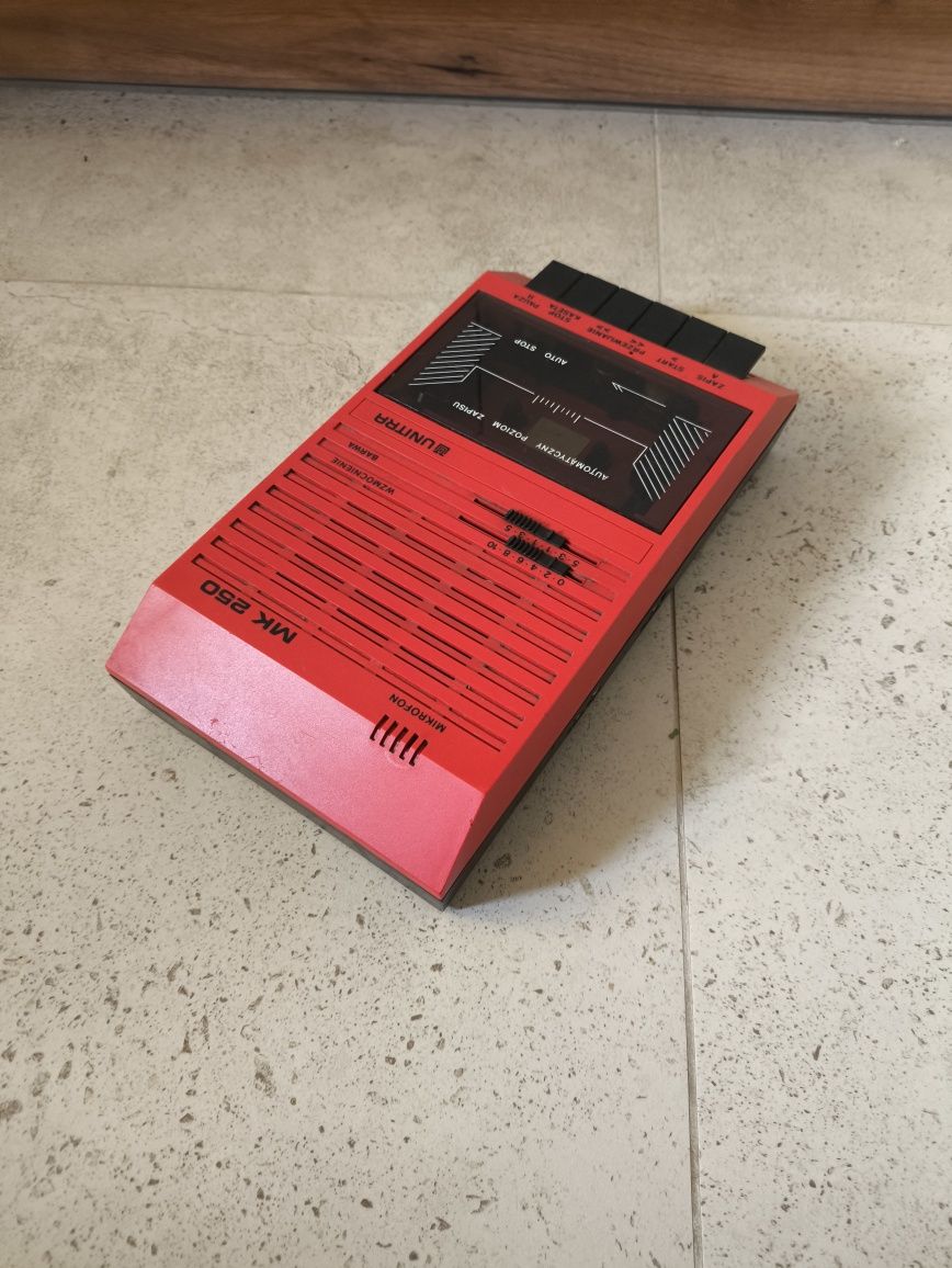 Magnetofon unitra mk250 czerwony