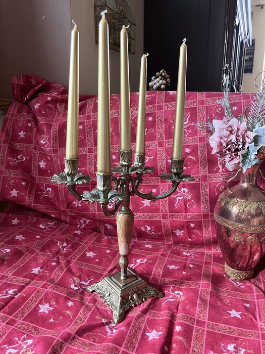 Підсвічник з оніксом Бронза..Франція