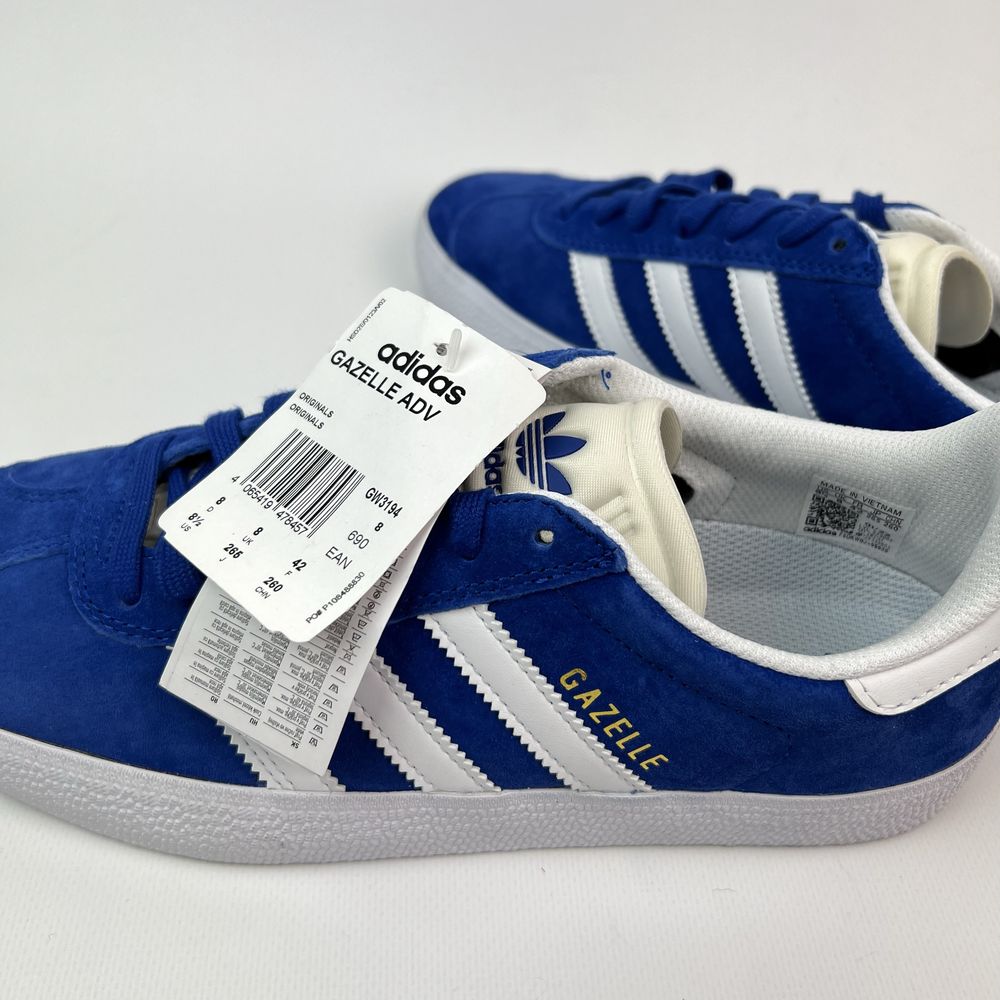 кроссовки adidas gazelle adv синие газели кроссівки кеды купить украин