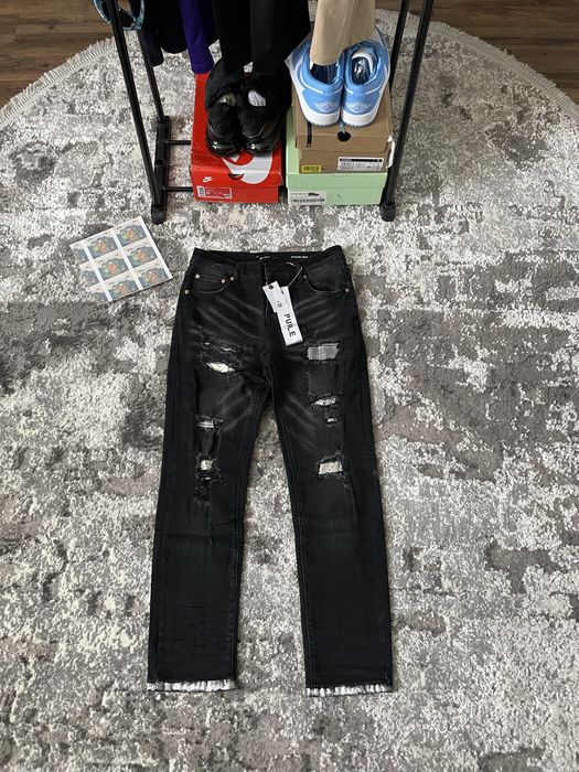 Джинси Purple Brand slim-fit black