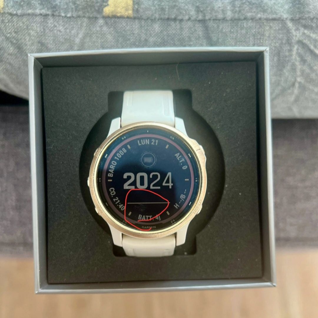 Garmin Fenix 6S Pro Solar – Beige/Dourado – Excelente Estado