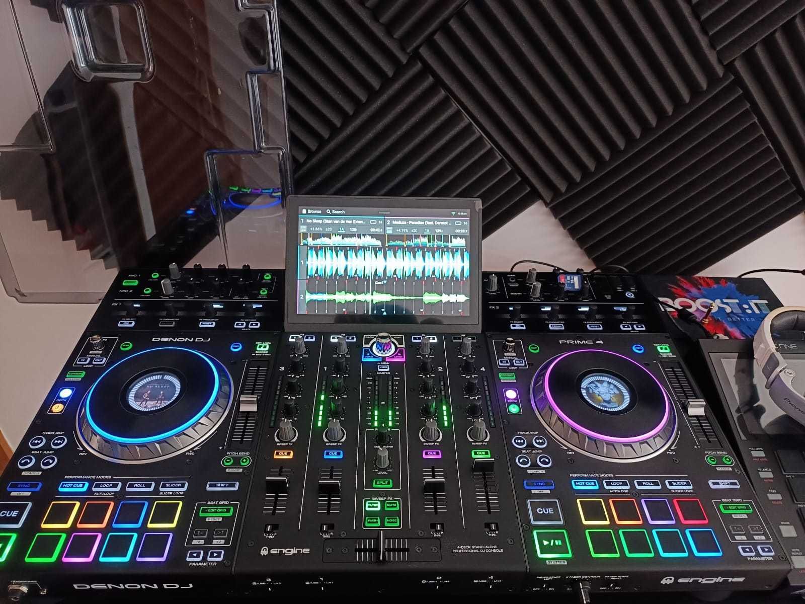 Denon Prime 4 + Decksaver + Skin Protector