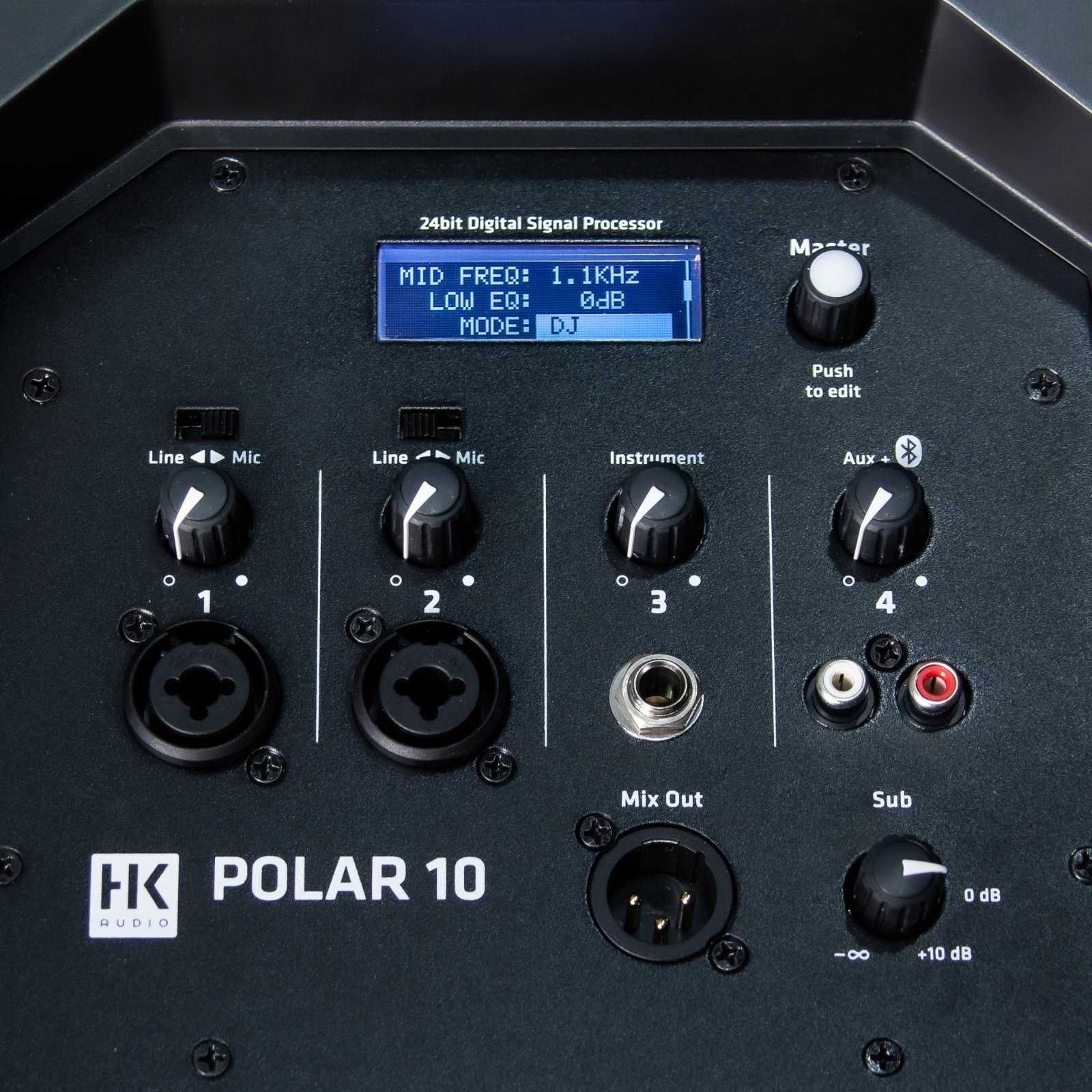 HK Audio Polar 10 system kolumna aktywna pokrowce + mikrofony gratis