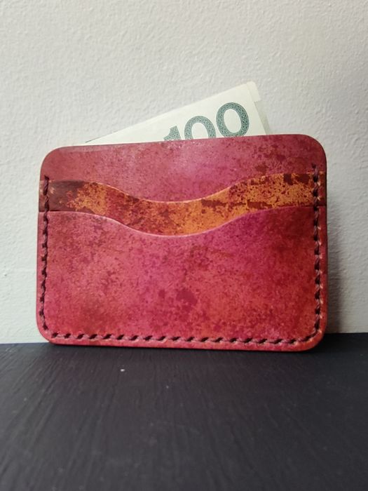 Cardholder DEM/2 dwukolorowy ręcznie skórzany