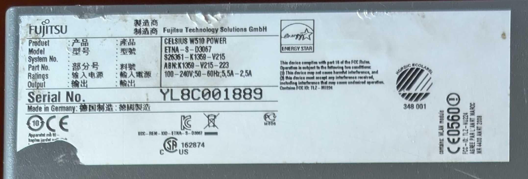 Komputer FUJITSU CELSIUS W510/Xeon E3-1225-3.6/GTX 960-2/16/SSD240+2TB