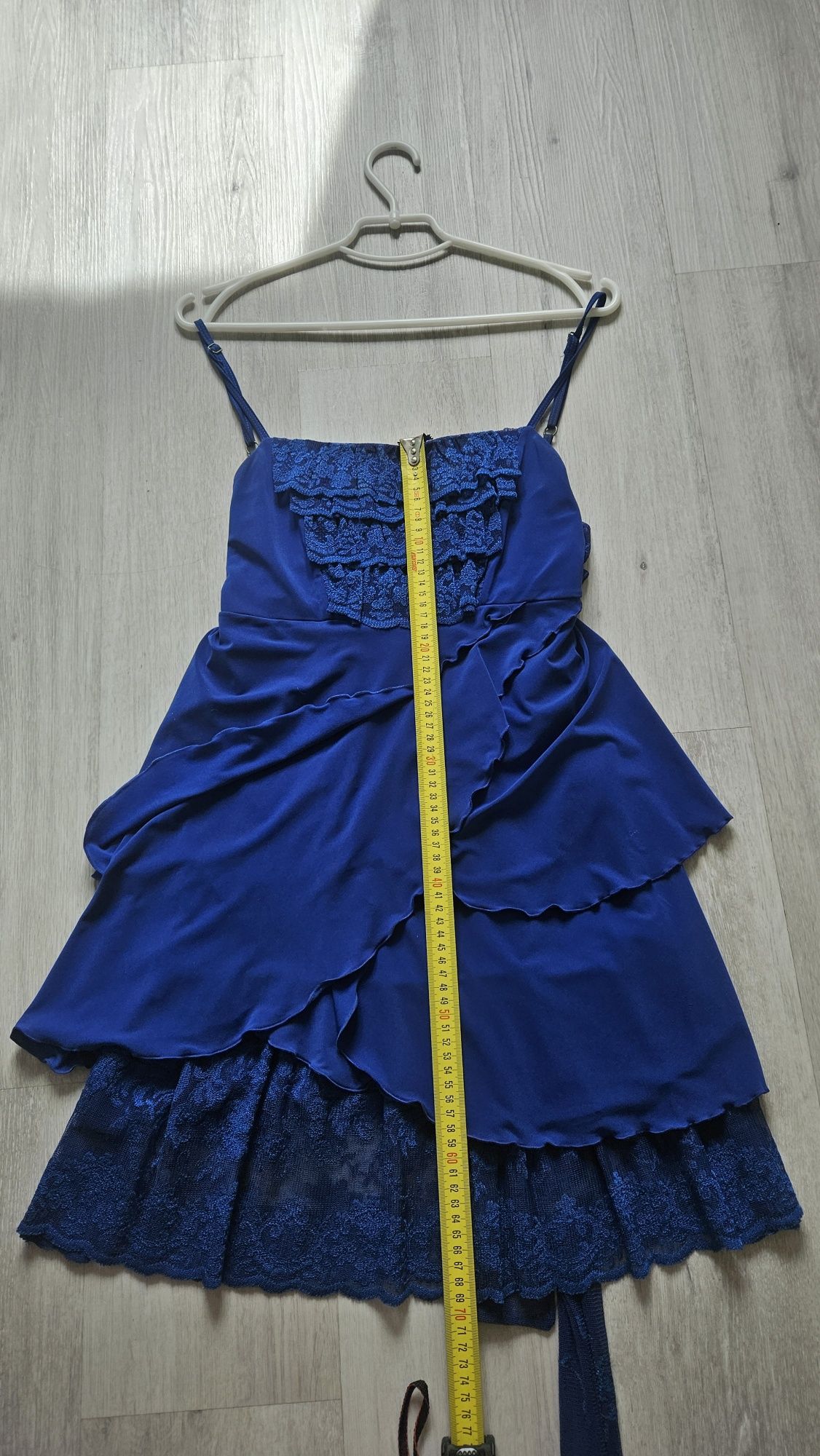 Платье вечернее синее красивое мини идеальное состояние