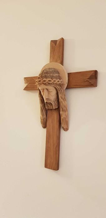 Krzyż zabytkowy drewniany duży