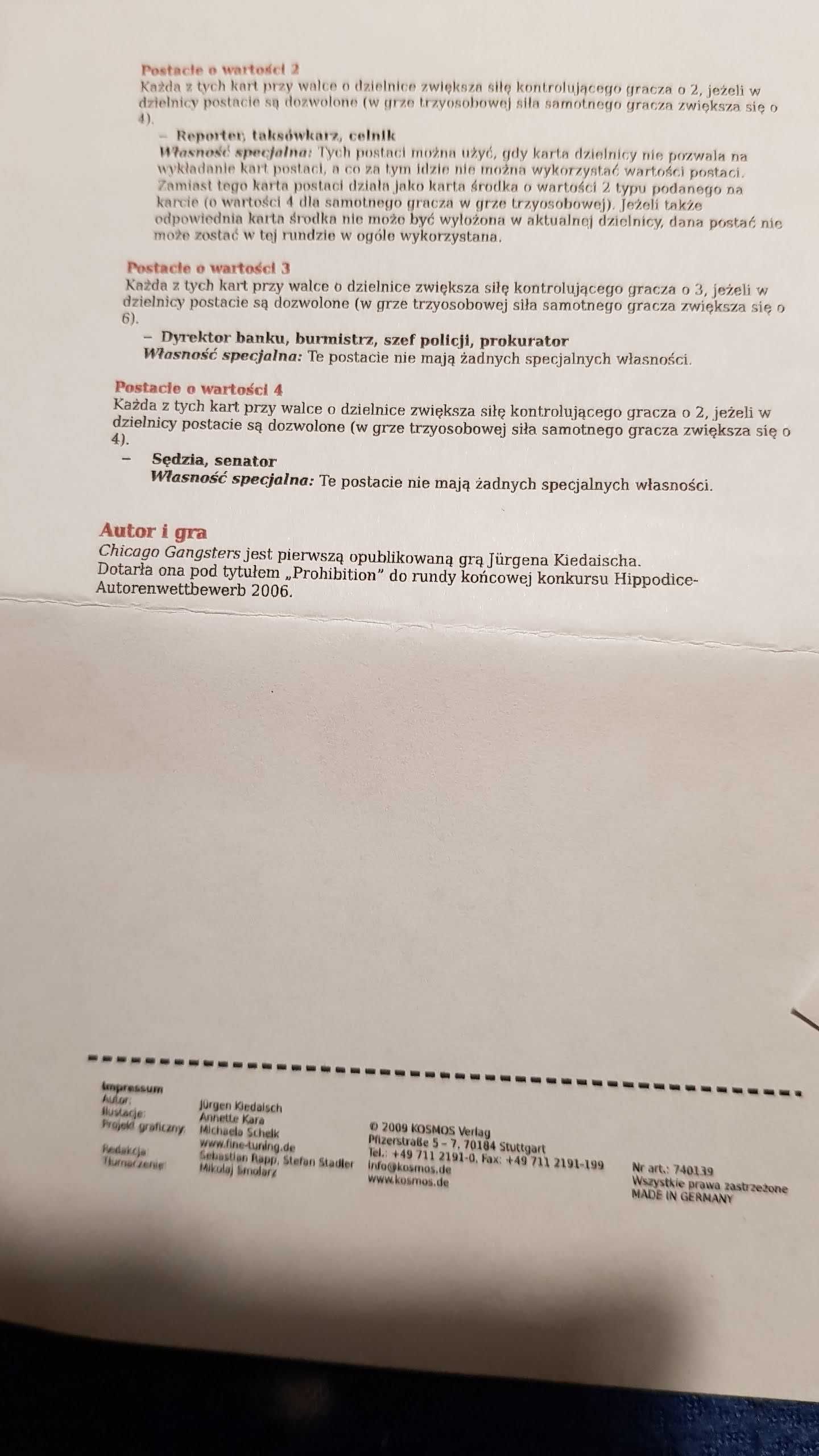 CHICAGO GANGSTERS Gra Karciana (niem.) PL legalnie tłumaczona!