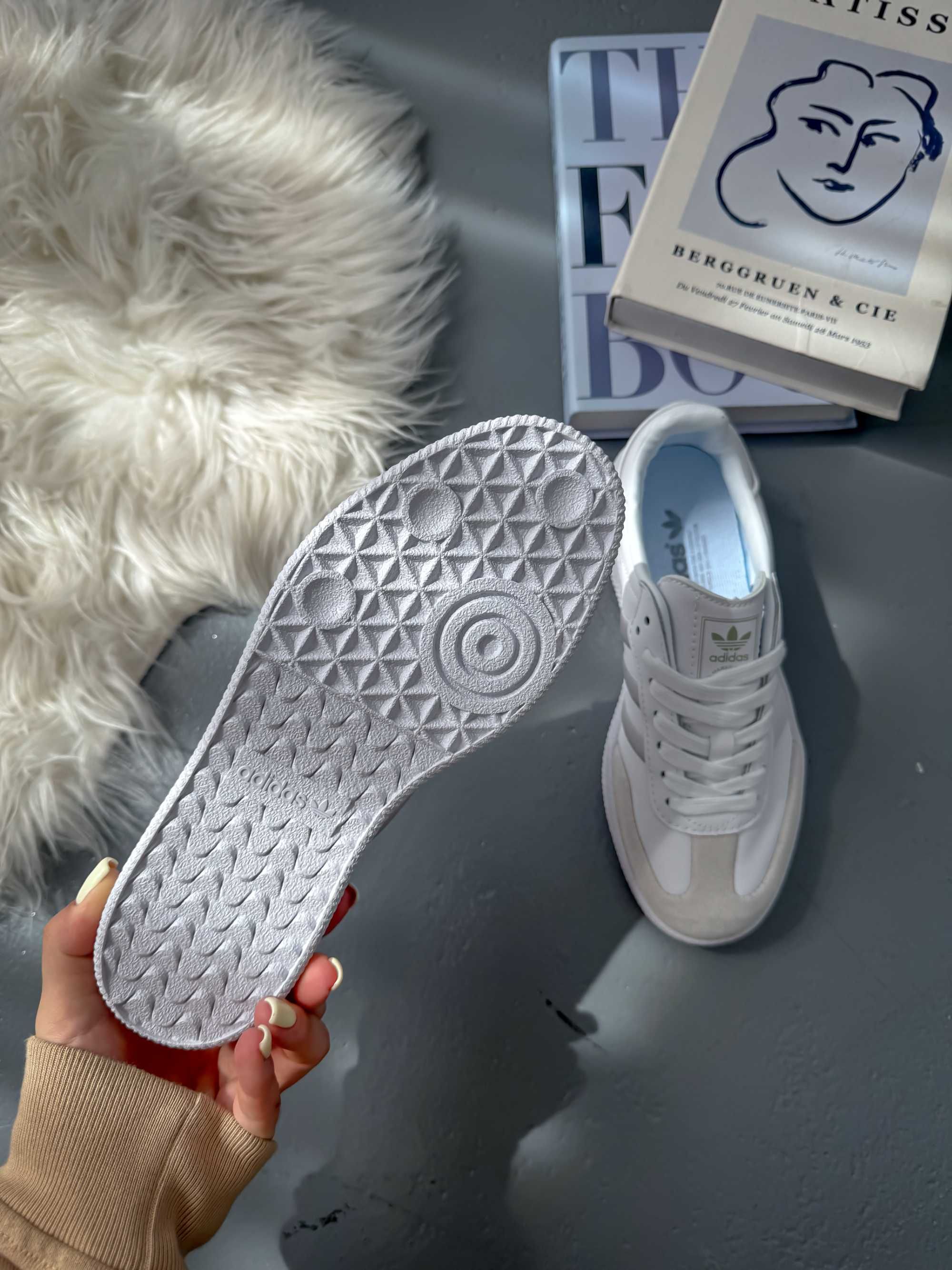 40р Кеди Adidas Samba Platform Full White кросівки адідас самба