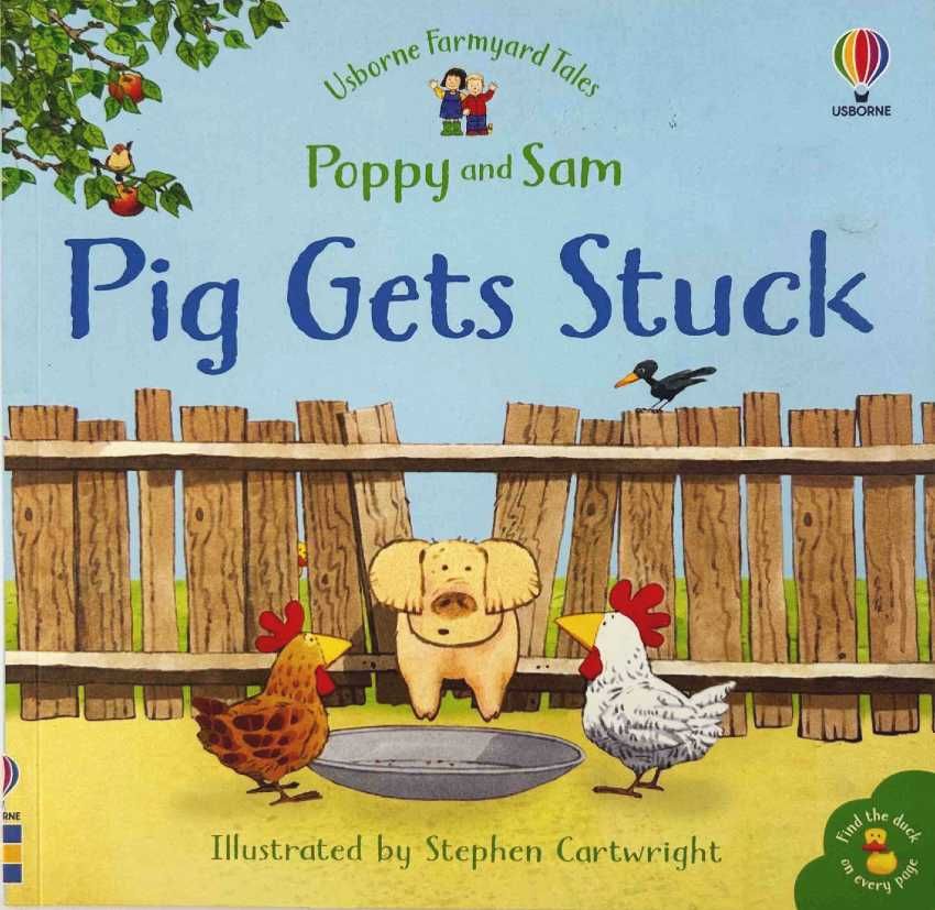 Usborne Farmyard Tales Poppy and Sam Pig Gets Stuck