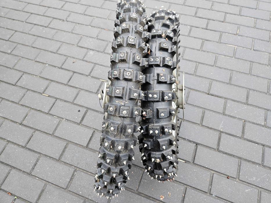 Opony Zima z kolcami przód 70/100-19 tył 90/100-16 SX KX CR 85 CRF 150