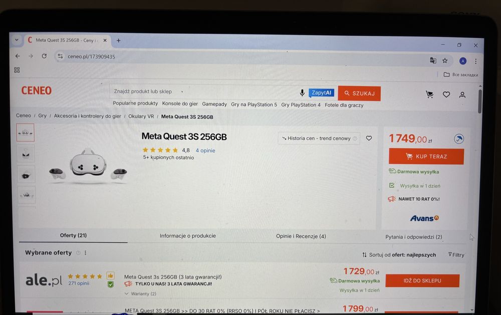 Meta Quest 3s 256gb - Nowe