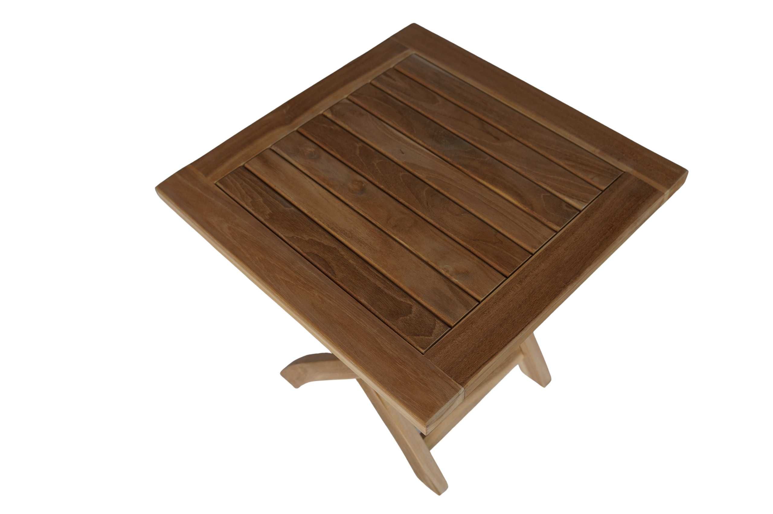 Drewniany składany stolik stół ogrodowy balkonowy 100% TEAK