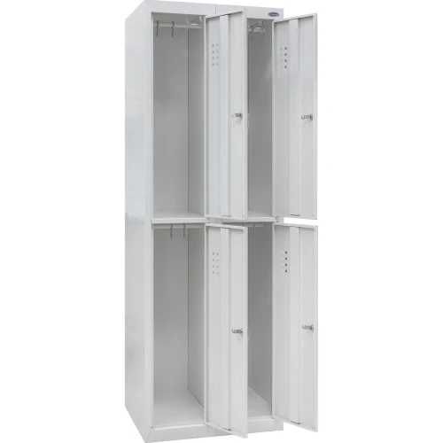 Шафа металева для речей 4 відділи шкаф, металлический для вещей склад