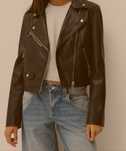 Casaco biker de pele M