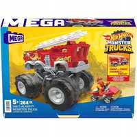 HOT WHEELS Klocki MEGA BLOKS Monster Truck Strażacki 5 - alarm + łazik