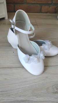 Buty białe komunijne dziewczęce 34