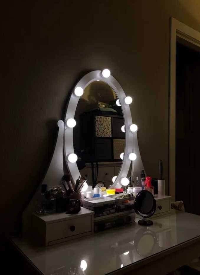 ЮСБ светильник с 10 лампочек RGB, яркая подсветка зеркала для макияжа