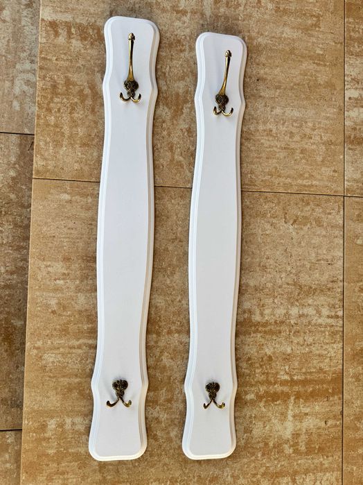 Wieszak stylowy dębowy deski ścienny wolnostojący gięty Fameg