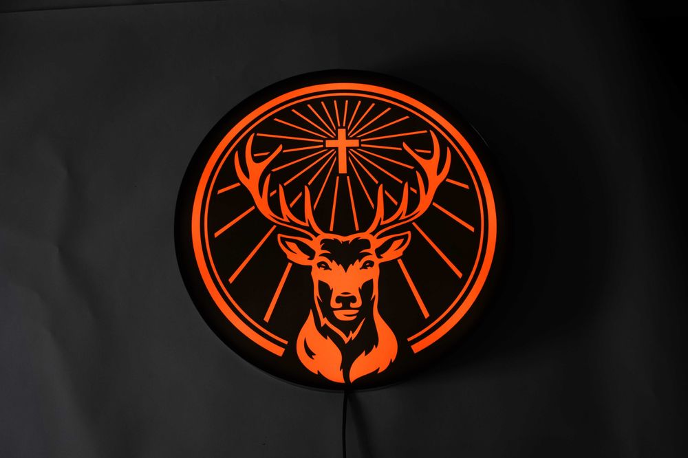 Neon Jagermeister, Reklama świecąca 3D, PRODUCENT, Baner, Kaseton LED