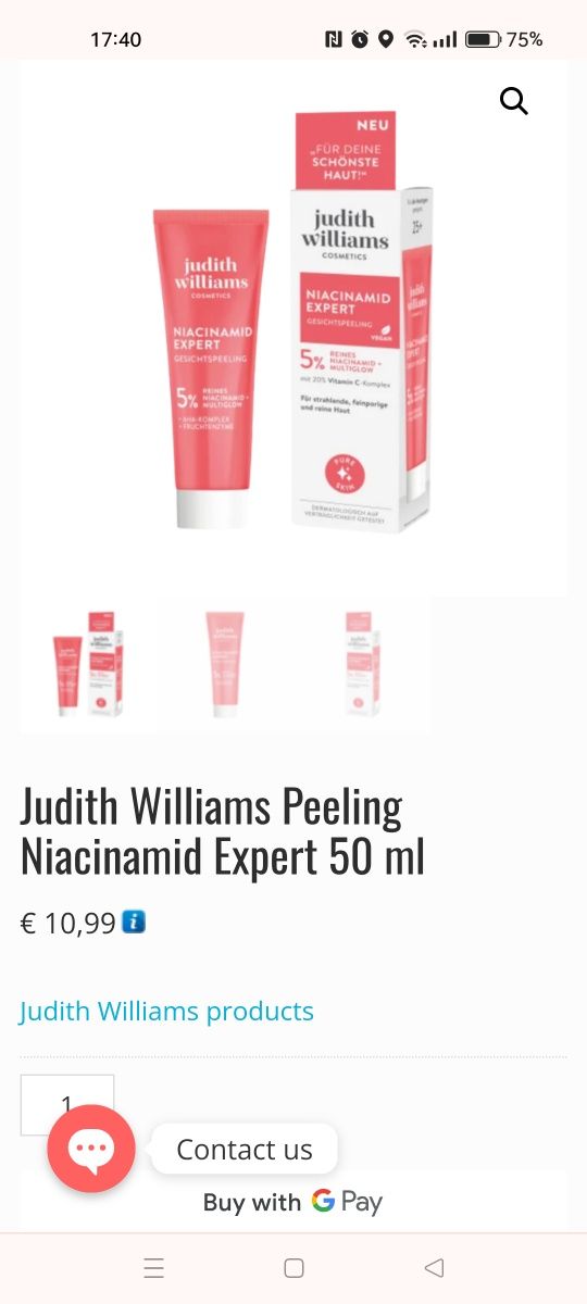 Judith Williams Пилинг с ниацинамидом Expert 50 мл