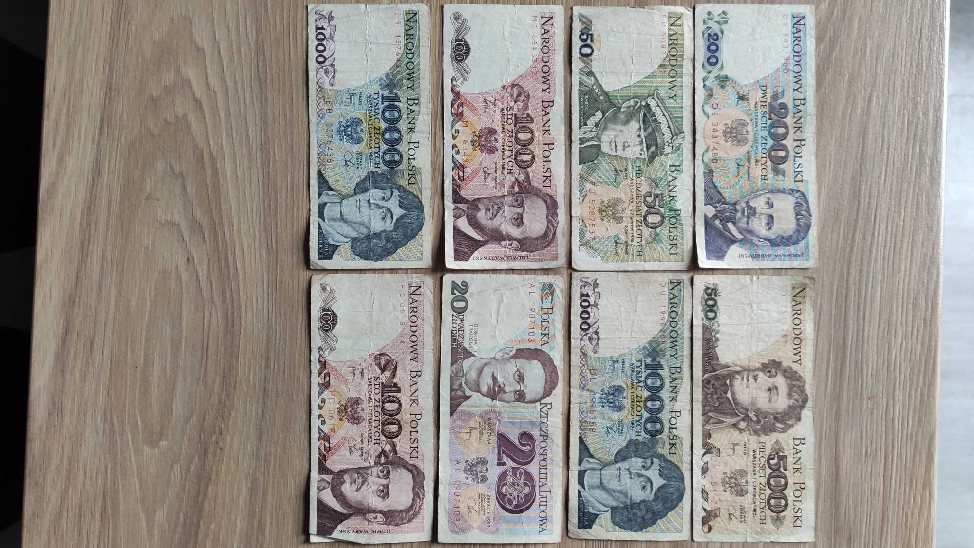 Banknoty papierowe z PRL.  kolekcja tanio