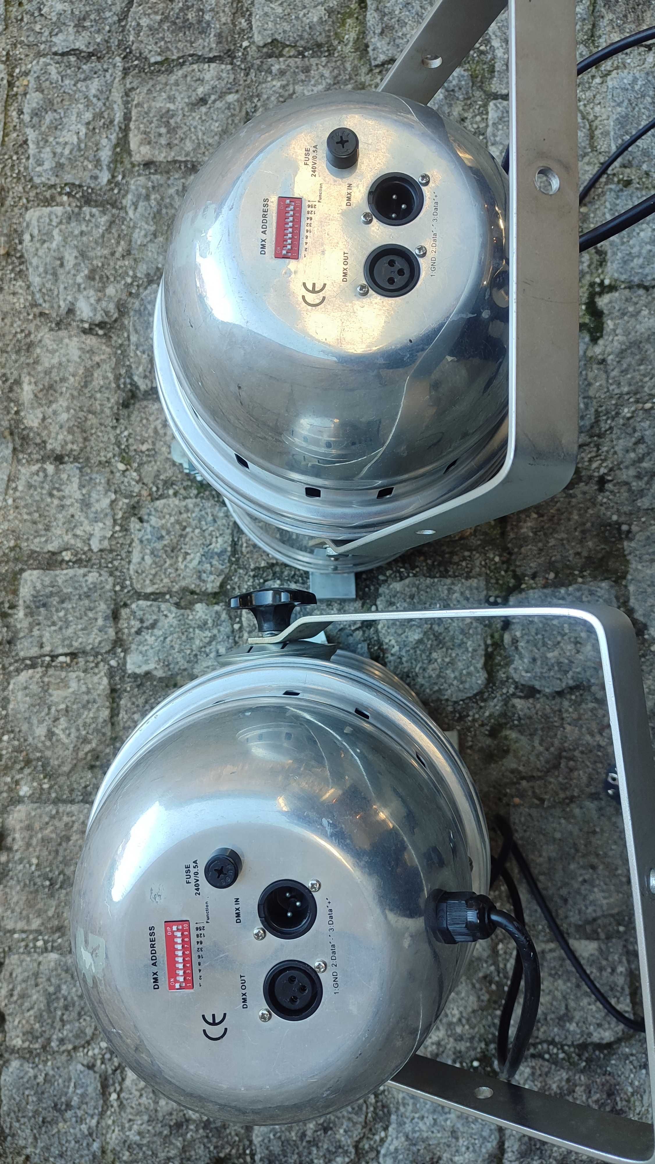 Focos Latas Par 64 RGB em Led DMX