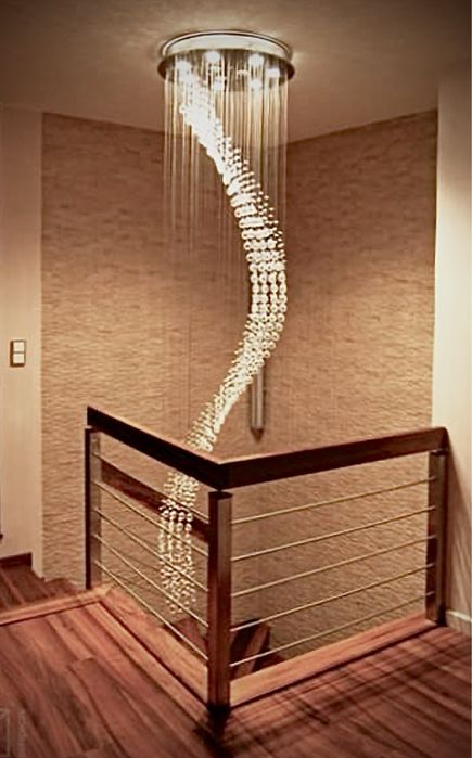 Żyrandol krysztalowy spiralny h-240cm + pilot