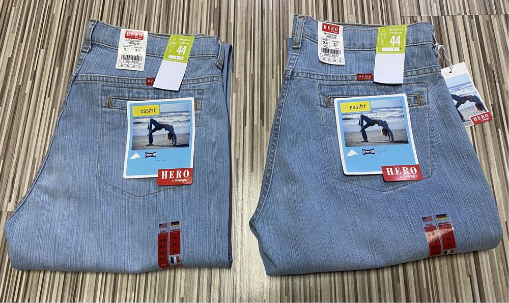 Spodnie damskie jeans 34/31 pas 88 cm komplet 2 sztuki nowe Wrangler