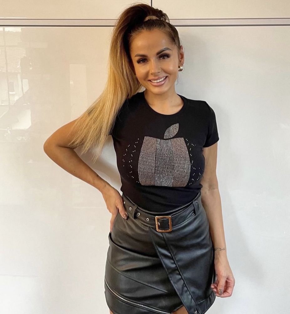 Tshirt koszulka bluzka Ala Philipp Plein cekiny Uni