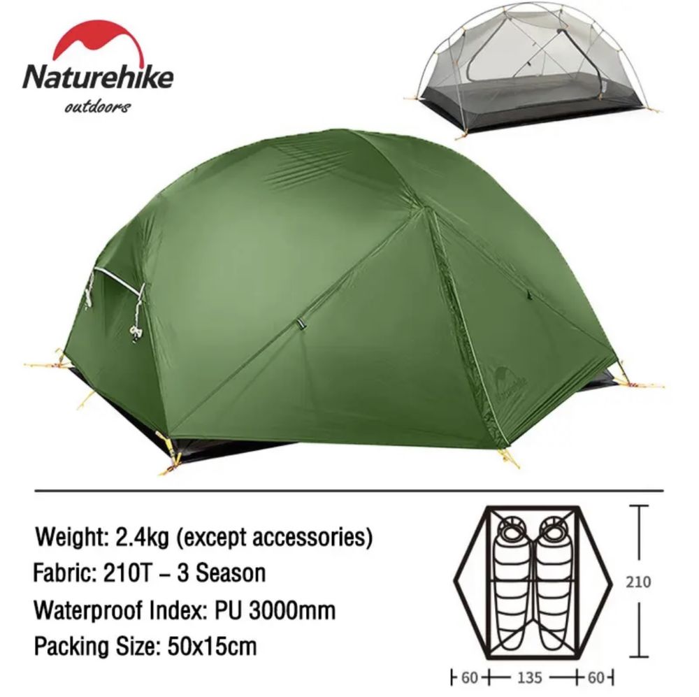 Namiot Naturehike MONGAR 2 210T NH17T007-M-FOREST GREEN